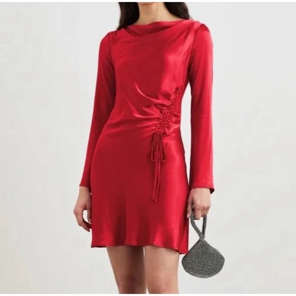 NWT Rails Alessandra Cowl Neck Mini Dress‎ in Scarlett Sz XL $238